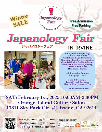 Japanology Fair in Irvine Sat. 02/01/2025